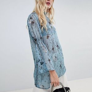 JDY floral printed high neck top